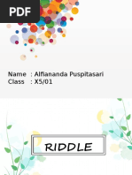 Name: Alfiananda Puspitasari Class: X5/01