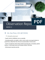 Observation Report: Nguyen Tran Dang Khoa
