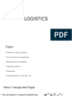 Logistics Planning and Distribution Network