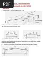 Analysis of Portal Frame Building in Accordance To EN 1993-1-1 (2005) 1 Description