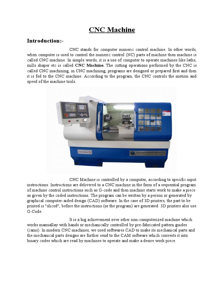 CNC Machine | PDF | Numerical Control | Engineering