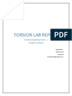 Torsion Lab Report - Sabah Mazood