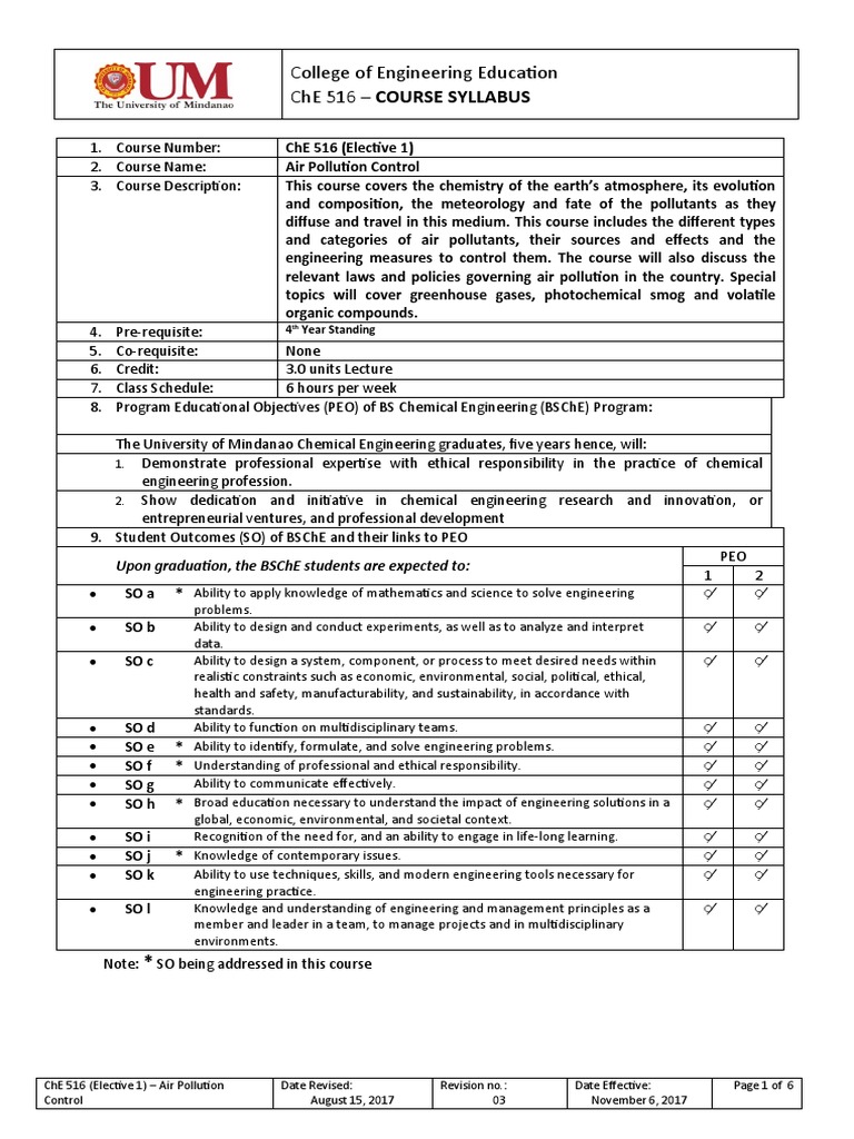 Course Pack ELECTIVE 1 | PDF | Atmosphere Of Earth | Engineering