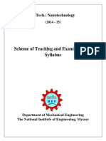 Scheme of Teaching and Examination & Syllabus: M.Tech.: Nanotechnology