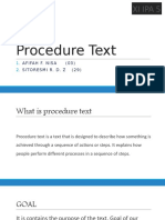 Procedure Text HOW TO MAKE A SANDWICH