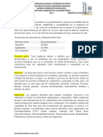 Tabla de Formulaciones Preliminares