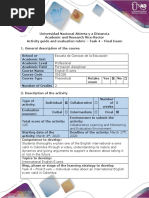 Activity Guide and Evaluation Rubric - Task 4 - Final Exam