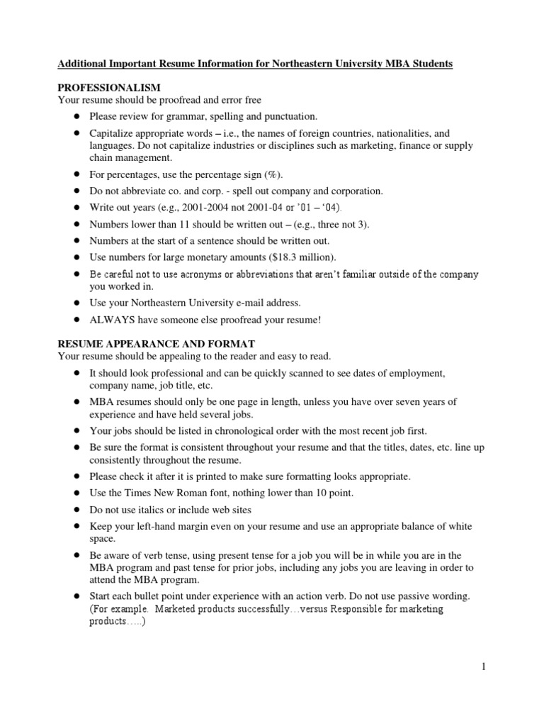 Resume Guidelines | PDF | Résumé | Proofreading