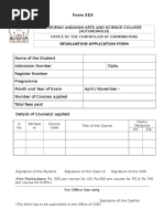 Srimad Andavan Arts and Science College: Form SE3