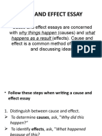 Cause and Effect Essay