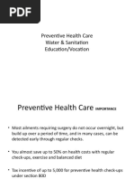 Preventive Health Care Water & Sanitation Education/Vocation