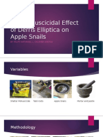 The Molluscicidal Effect of Derris Elliptica On Apple Snails