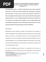 Download Winogradsky Column- Report and Analysis by David J Rosenberg SN45623489 doc pdf
