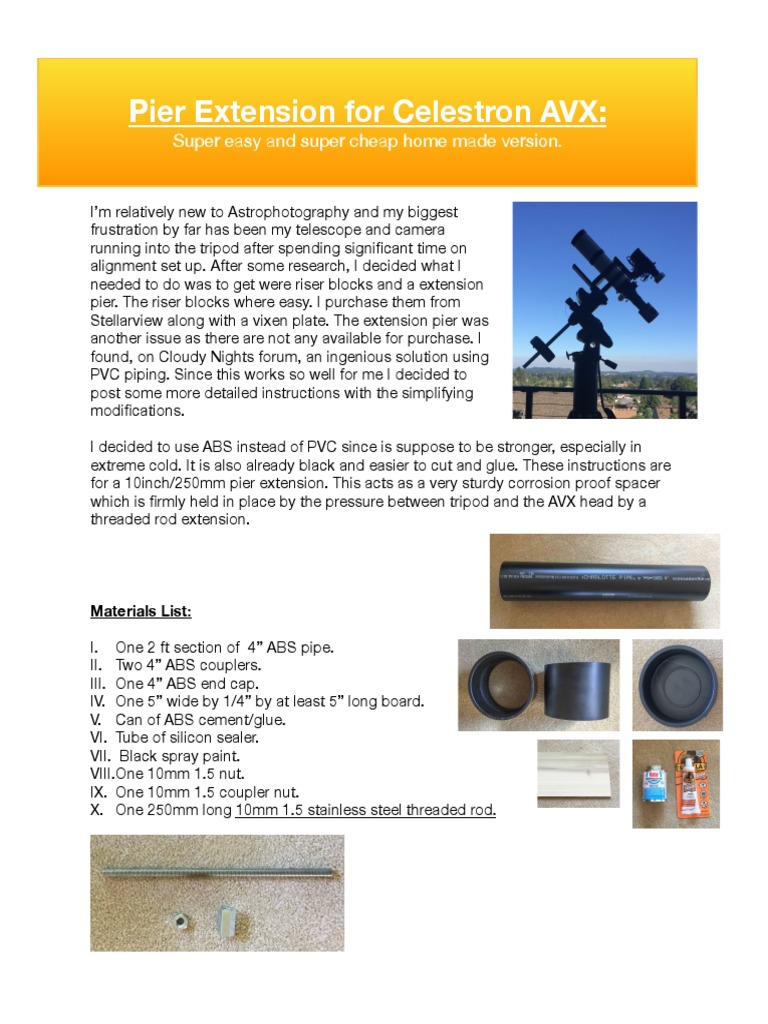 AVX Pier Extension | PDF | Drill | Tools