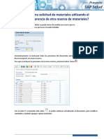 Solicitud de Materiales Utilizando El Número de Referencia de Otra Reserva