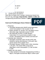 Konsentrasi Larutan Kimia dan Perhitungan Dasar Analisis Kimia