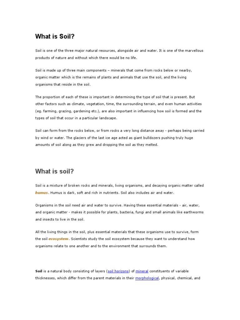 Soil intelligence overview