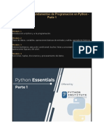 Bienvenido A Fundamentos de Programación en Python