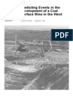 Predicting events in the development of a coal surface mine in the west