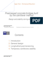 Prestressed Concrete Bridges Built by The Cantilever Method: Design and Stability During Erection