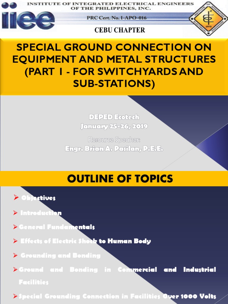 Special Ground Connection On Equipment and Metal Structures PDF | PDF ...