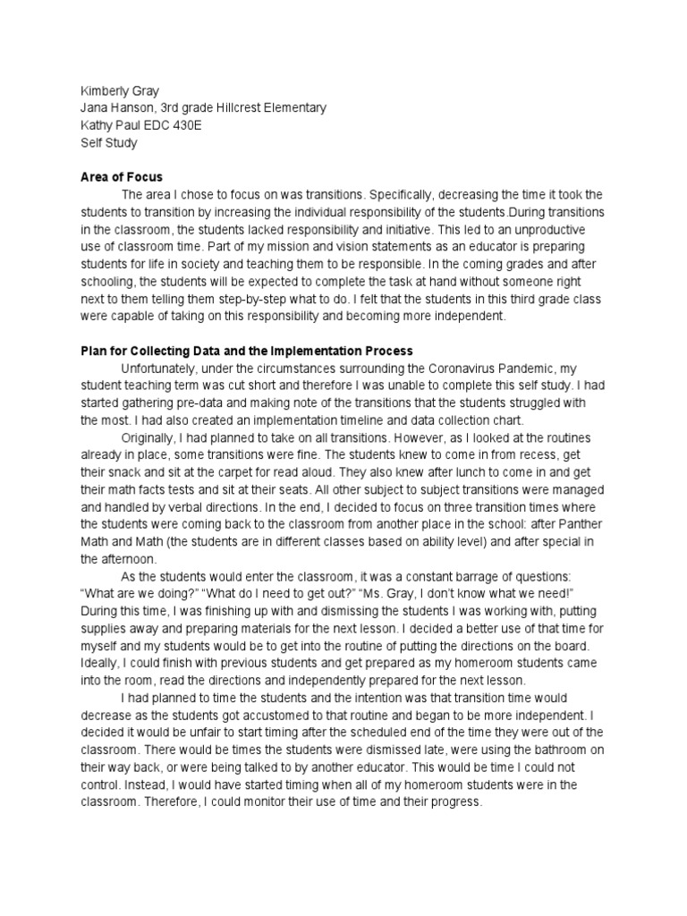 Self Study Pdf Classroom Psychological Concepts