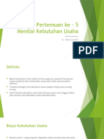 Pertemuan Ke - 5 Menilai Kebutuhan Usaha: Kewirausahaan Al - Machfudz WDP