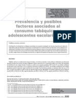 Prevalencia y Posibles Factores Asociados Al Consumo Tabáquico en Adolescentes Escolarizados