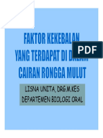 Bo 243 Slide Faktor Kekebalan Yang Terdapat Didalam Cairan Rongga Mulut PDF