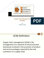 Supply Chain Management MEC889: by Mukhtiar Singh