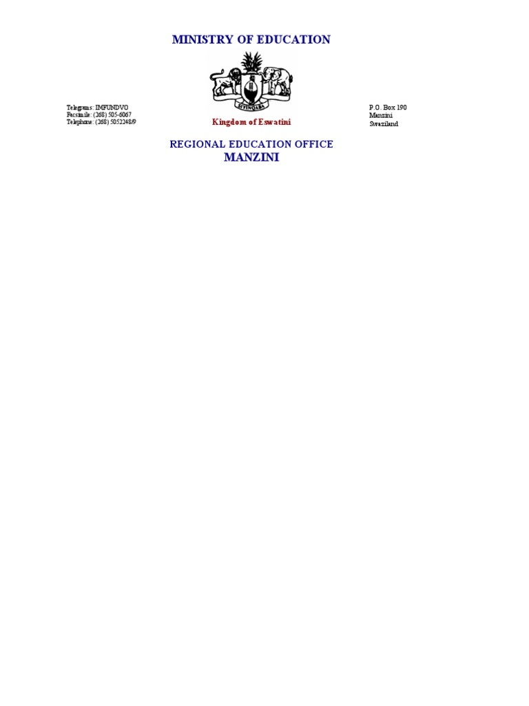 Regional Education Office Letterhead | PDF