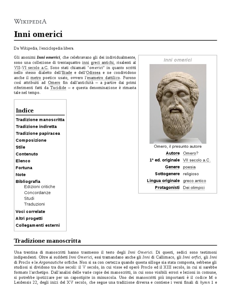 Inni Omerici Indice Pdf