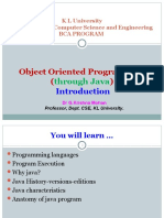 Object Oriented Programming : Through Java