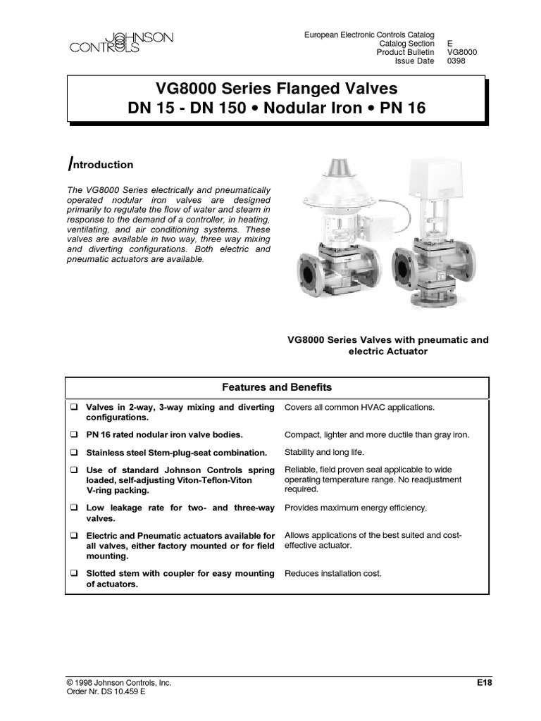 JCI Bypass Valve PDF PDF Valve Actuator