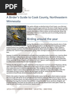 A Birder's Guide To Cook County, Northeastern Minnesota