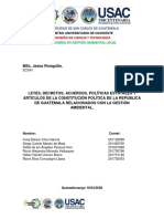 Leyes y Acuerdos Con Relación A La Gestión Ambiental