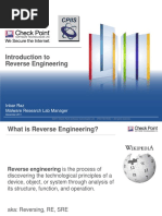 Introduction To Reverse Engineering: Inbar Raz Malware Research Lab Manager