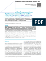 Reliability and validity of measurements on digital study models and plaster models