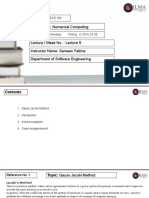 Course Title: Numerical Computing