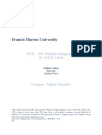 Francis Marion University: BUSI - 458: Strategic Management Dr. Fred R. David