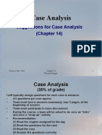 Suggestions For Case Analysis (Chapter 14)