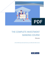 Investment Banking Course Glossary