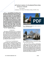 Output Performance and Payback Analysis of A Residential Photovoltaic System in Colorado