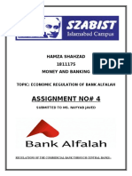 Assignment No# 4: Hamza Shahzad 1811175 Money and Banking