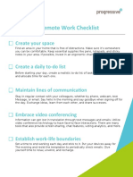 Work From Home Checklist