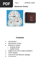 Electronic Clocks: UEET101 SPRING 2009