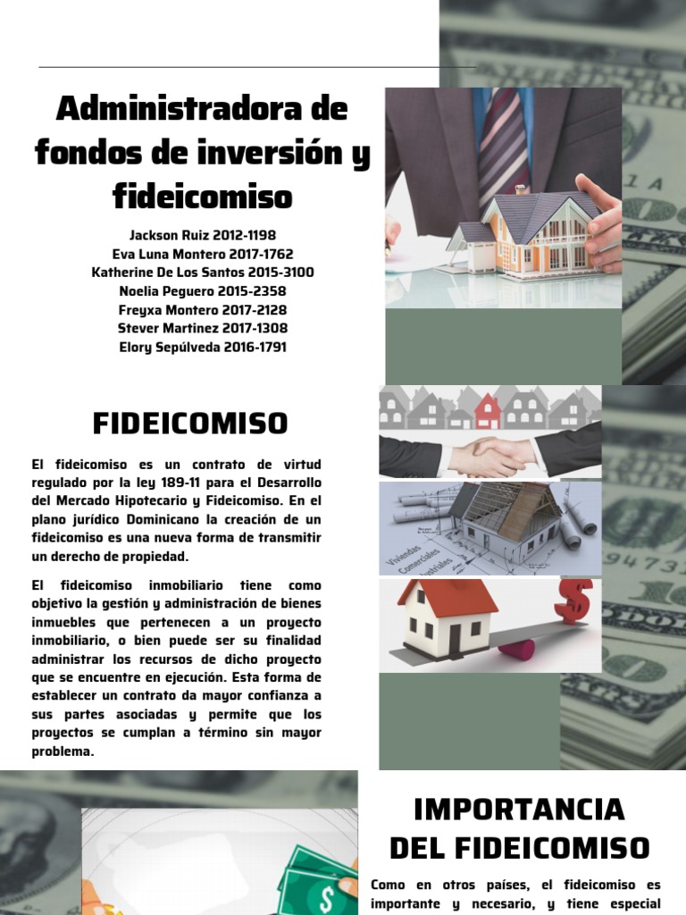 Fideicomiso de Inversión en RD | PDF | Ley de fideicomiso | Puesta en ...