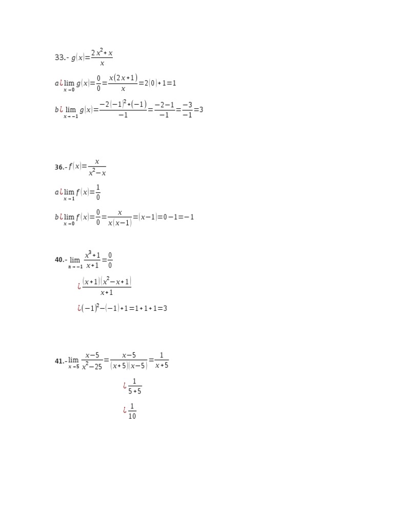 Calculus Limit Problems | PDF