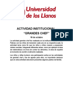 ACTIVIDAD INSTITUCIONAL GRANDES CHEF