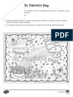 St. Patrick's Day Collaborative Mindfulness Colouring Activity PDF